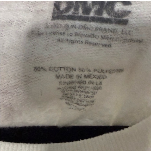 SUPER SOFT Oversized RK White RUN DMC  Sweatshirt - Picture 4 of 4